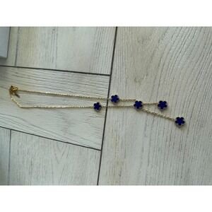 Blue Clover leaf Drop necklace‎ - NEW